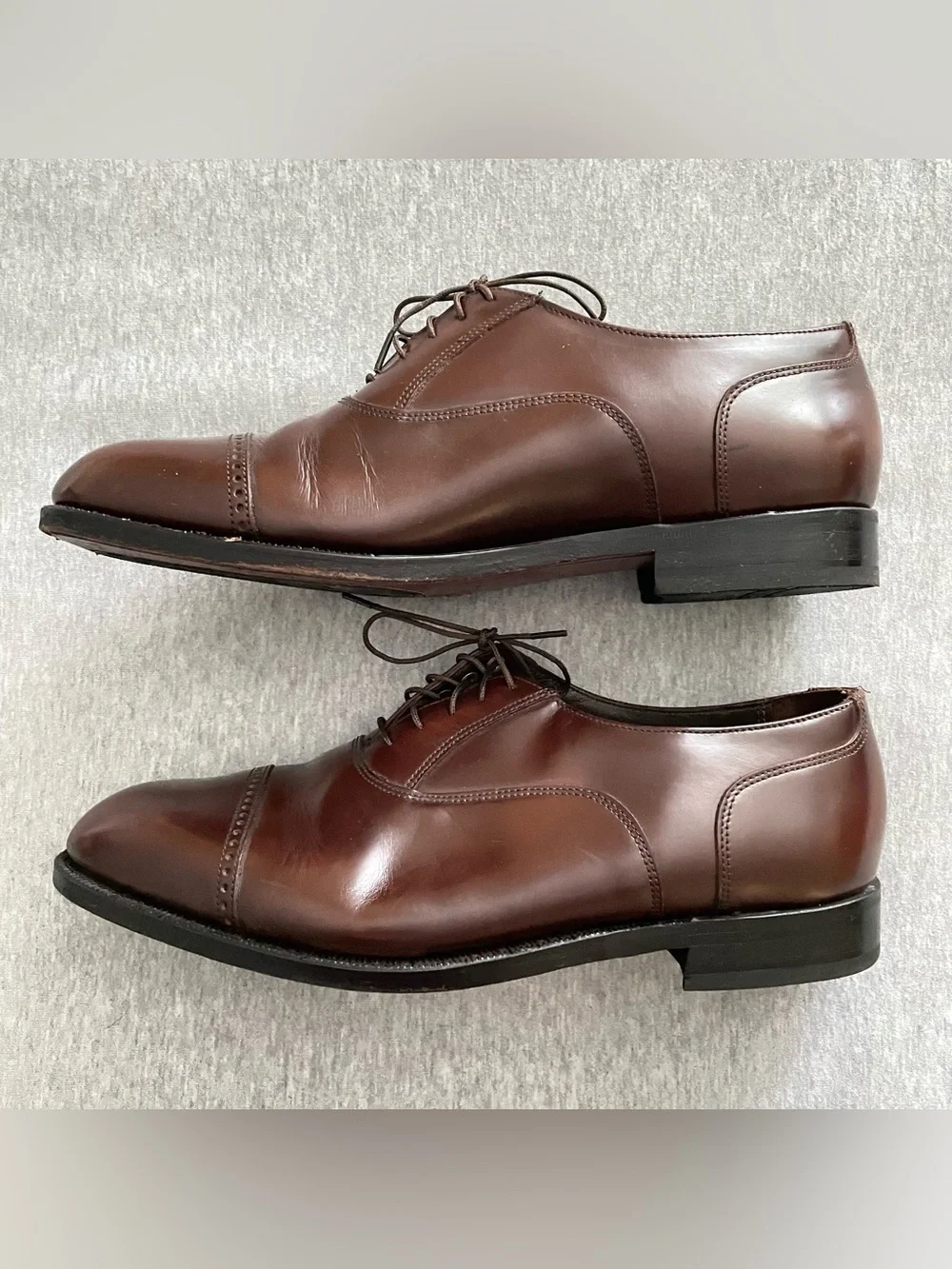 Florsheim Men's 8.5EEE Brown Cap-Toe Lace Up Oxford Dress Shoes